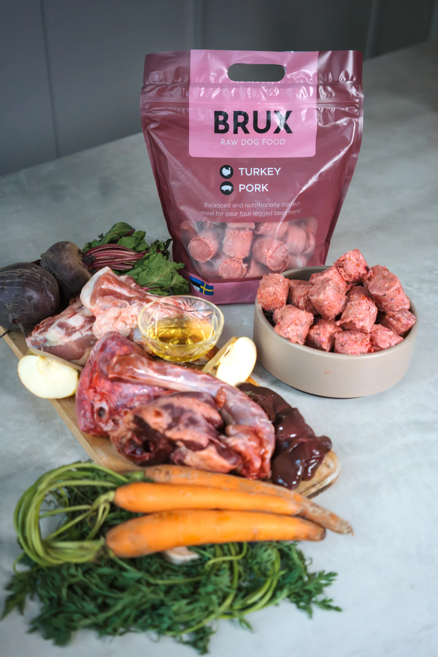 brux balls balanced recipe turkey pork