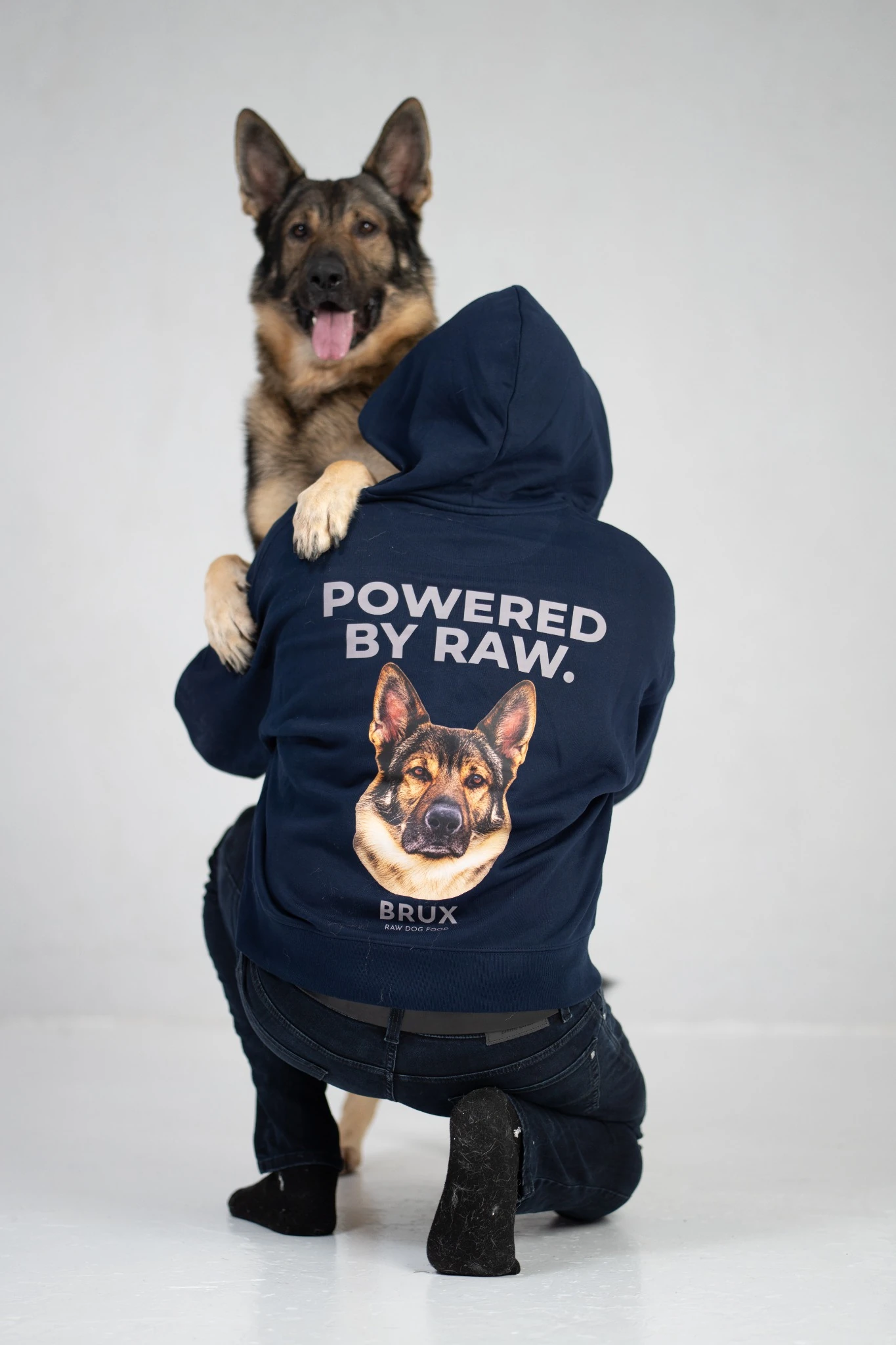 BRUX Zip-Up Hoodie - French Navy - Attēls 2